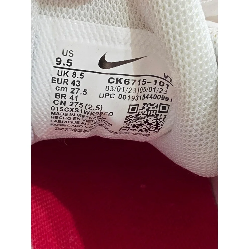 Nike‎ Air Max Plus 3 White Black University Red CK6715-101 Mens 9.5